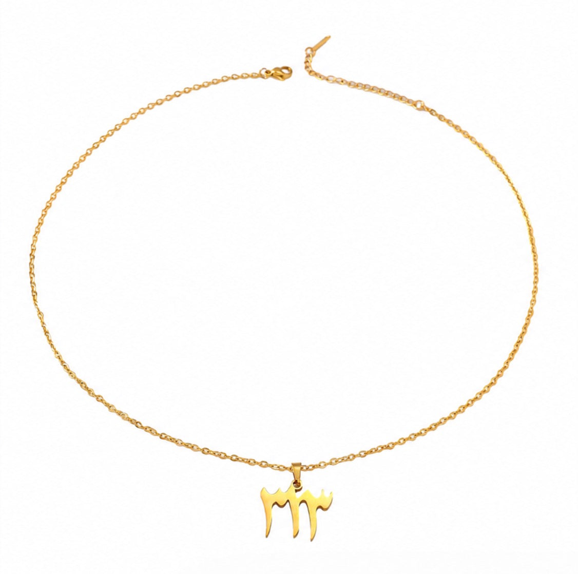 313 Arabic Stainless Steel Gold Necklace